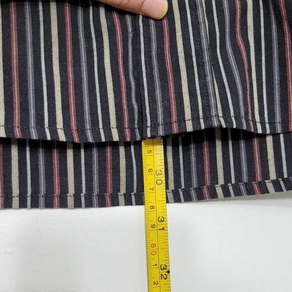 Retreat Men's Striped Poly-Cotton Blend Long Sleeve Button Down Shirt Size 40 - Picture 2 of 7